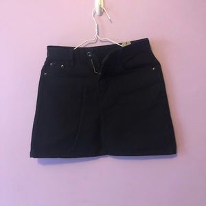 Black jean skirt